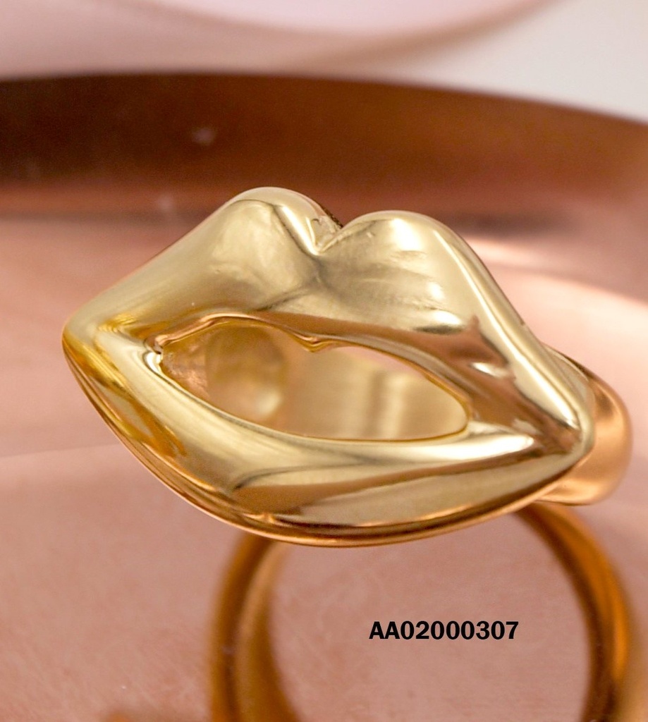 ANILLO DORADO CROQUI DE LABIOS