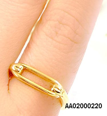 ANILLO DORADO CROQUI DE PLAQUITA