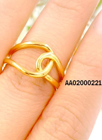 ANILLO DORADO ENTRELAZADO