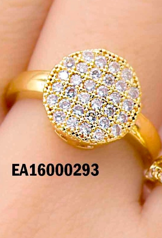 ANILLO DORADO REDONDO C/ZIRCONIAS