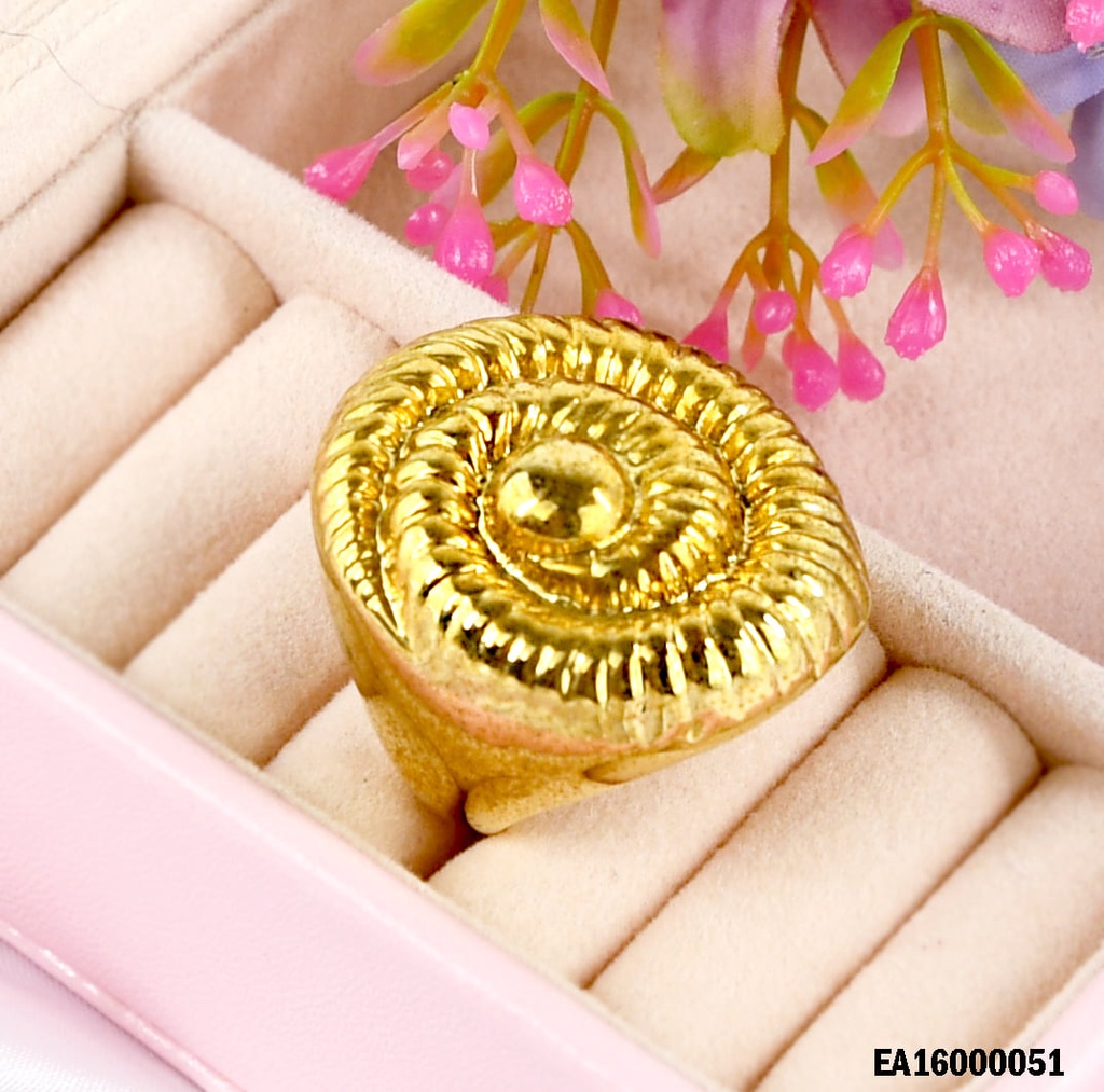 ANILLO ENCHAPADO DORADO DE ESPIRAL