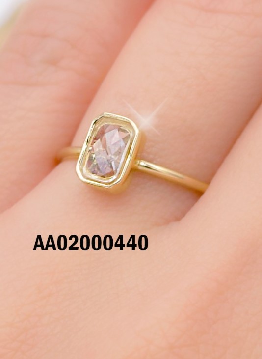 ANILLO FINO AJUSTABLE ZIRCONIA RECTÁNGULO