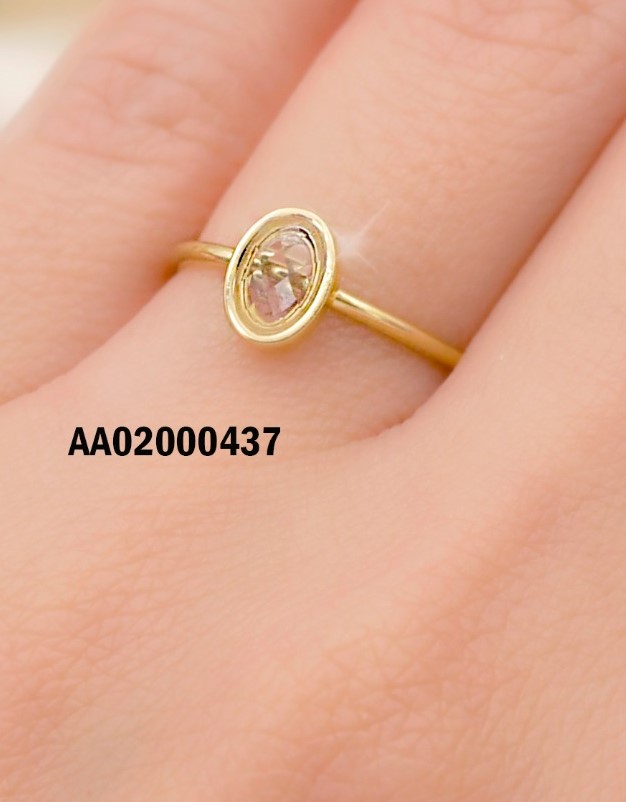 ANILLO FINO AJUSTABLE ZIRCONIA ÓVALO