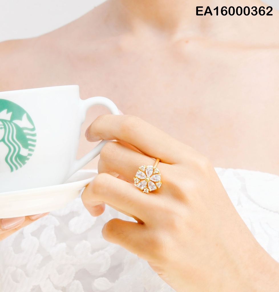 ANILLO FLOR 5 PETÁLOS C/ ZIRC.PEQ. RD