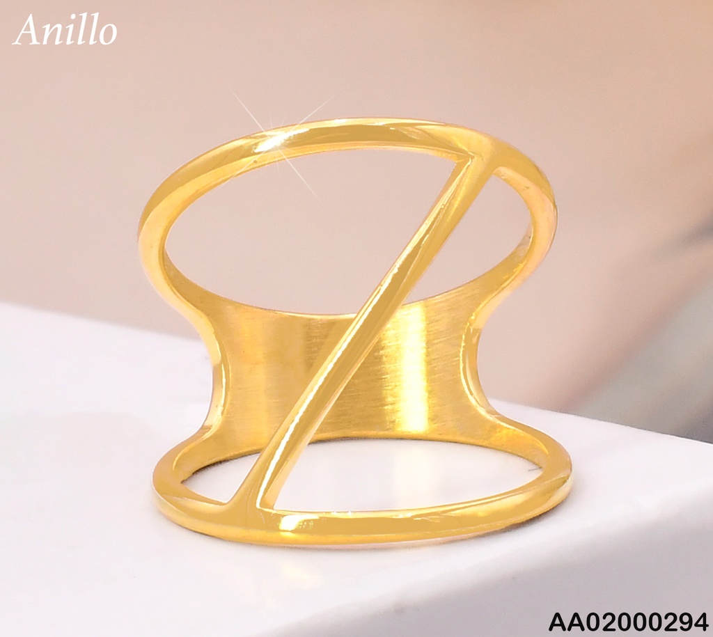 ANILLO LÍNEA DIAGONAL FORMANDO "Z"