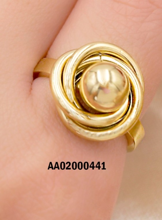 ANILLO PELOTA DOR.RODEADA X 3 CÍRCULOS
