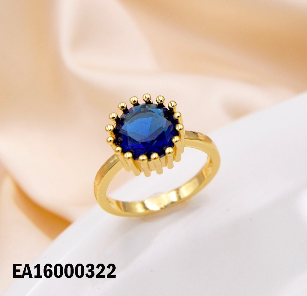 ANILLO PIEDRA REDONDA AZUL