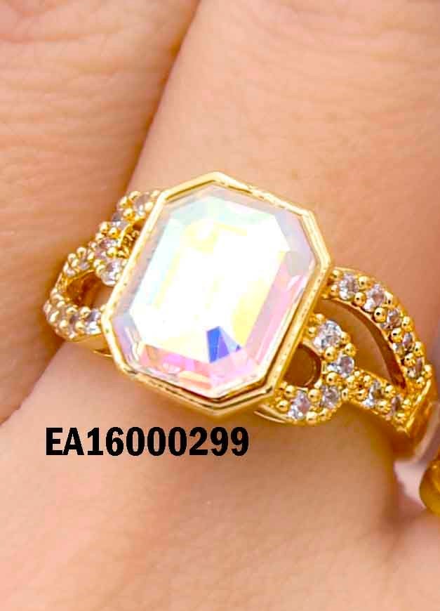 ANILLO ZIRCONIA RECTANGULAR TORNASOL ZIRC LATERALES