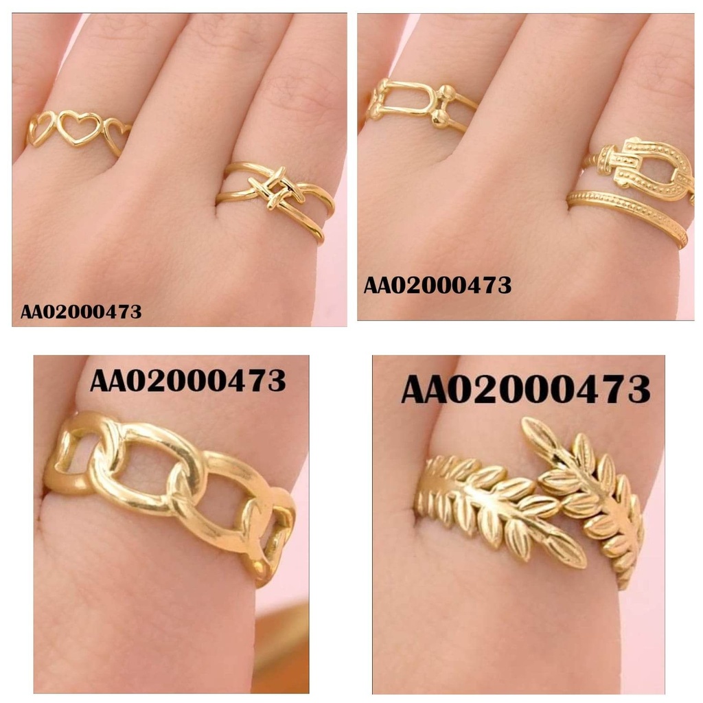 ANILLOS SURTIDOS AJUSTABLES DORADOS MOD.2998