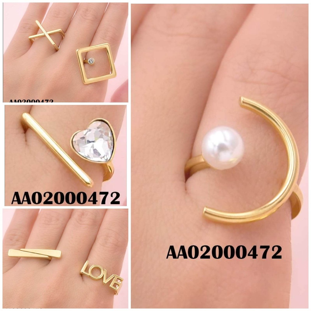 ANILLOS SURTIDOS AJUSTABLES LÍNEAS DORADOS MOD.2999