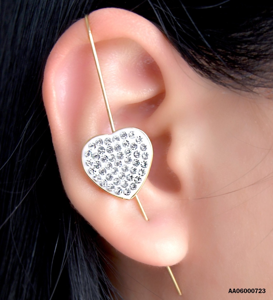 ARETE CAMALEÓN RECTO CORAZÓN DE ZIRCONIAS