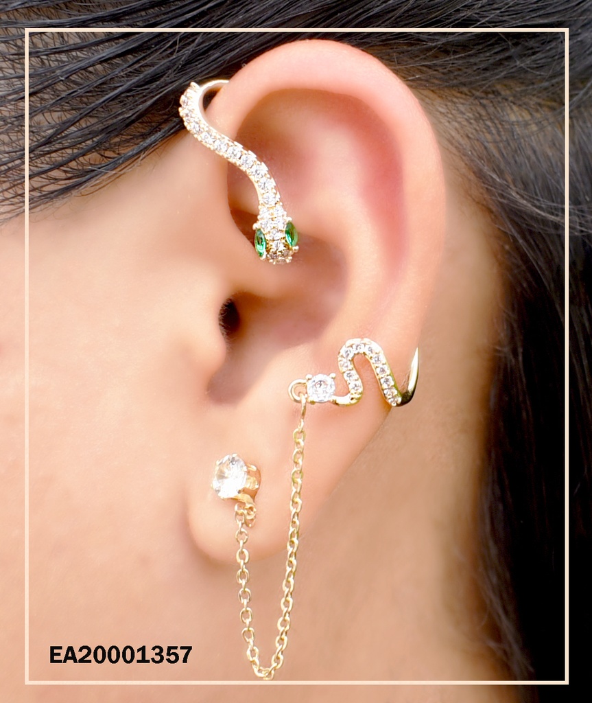 ARETE CAMALEÓN SERPIENTE CON CADENA COLGANTE