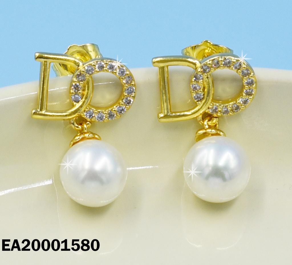 ARETES "DO" C/PERLA COLGANTE