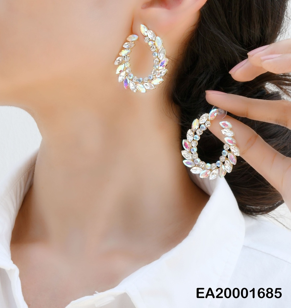 ARETES "U" CERRADA ZIRCONIAS TORNASOL