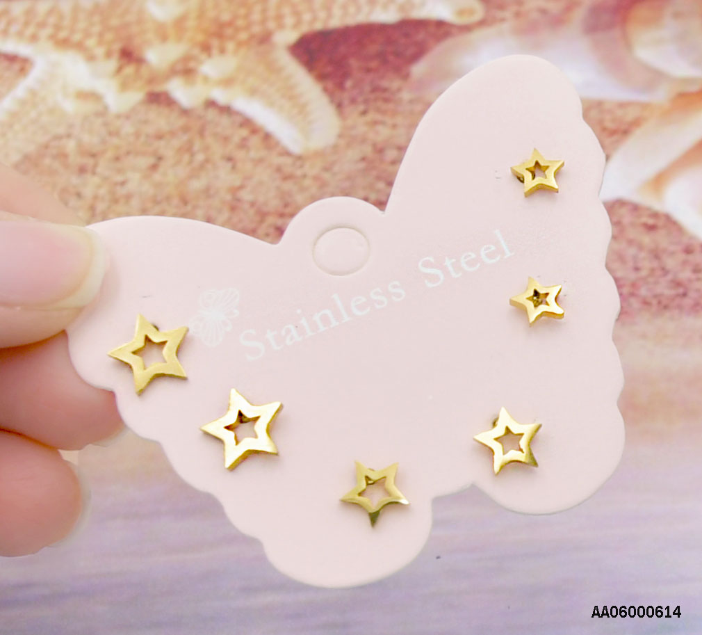 ARETES CARTÓN MARIPOSA CROQUIS ESTRELLAS