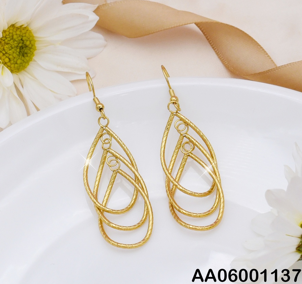 ARETES COLGAR 3 CROQUIS GOTA ONDULADAS