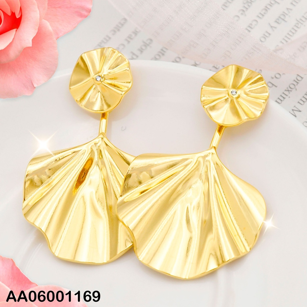 ARETES COLGAR ABANICO ONDULADA