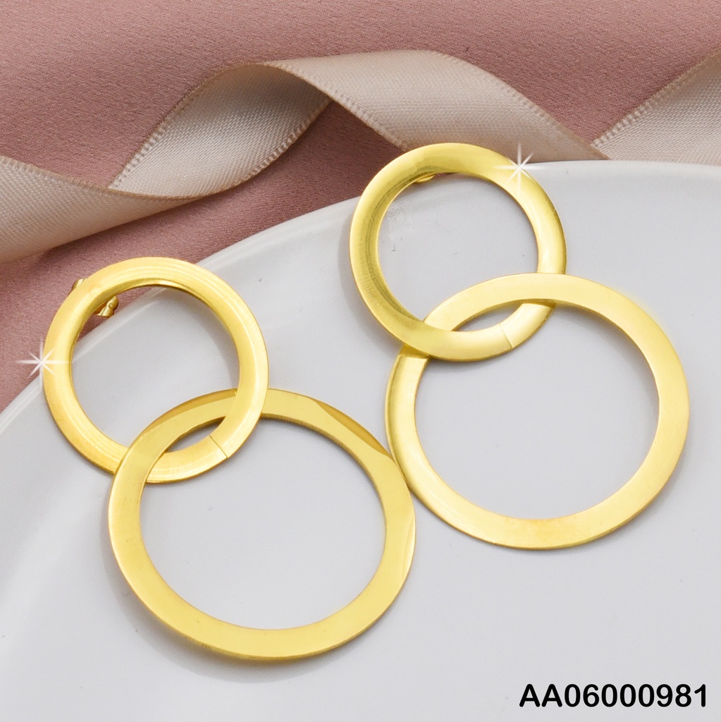 ARETES COLGAR CÍRCULOS ENTRELAZADOS