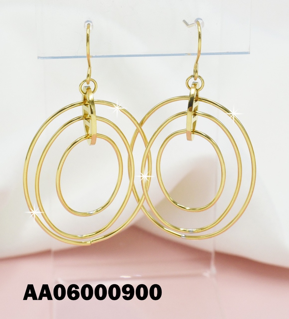 ARETES COLGAR CÍRCULOS SEPARADOS P/PLACA OVAL
