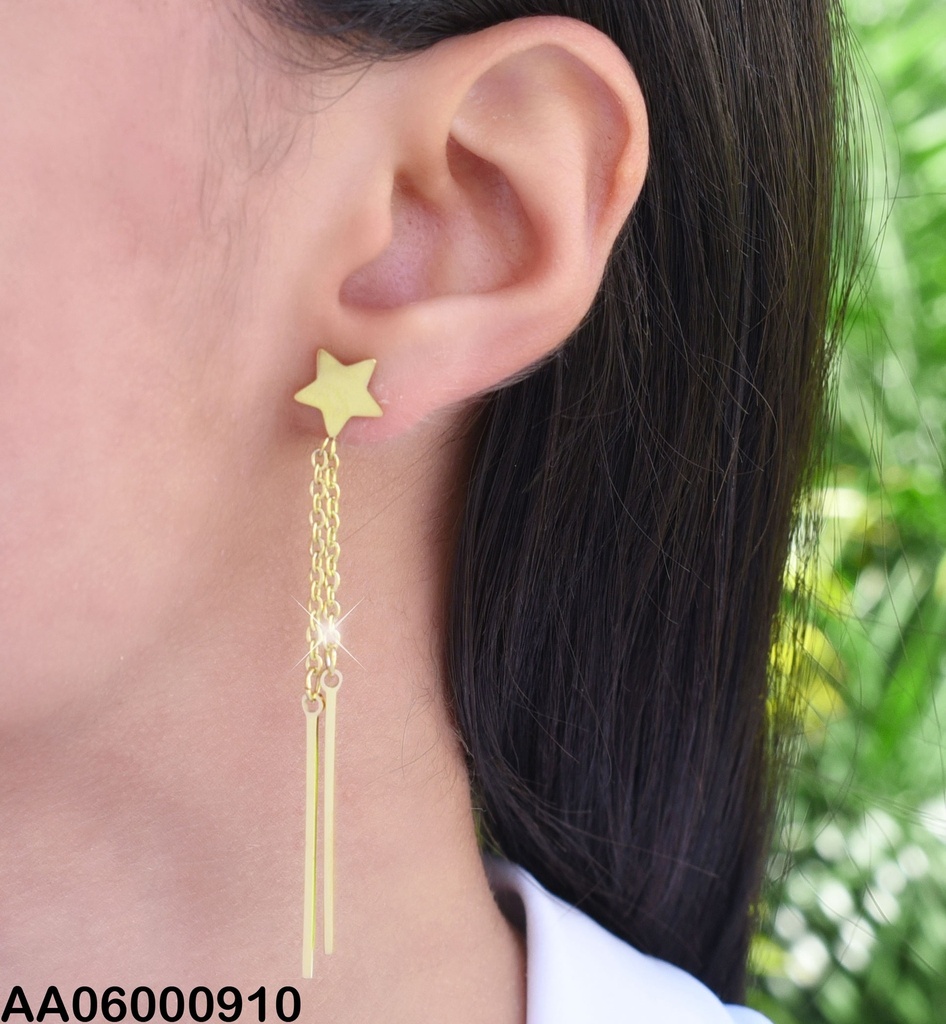 ARETES COLGAR PLACA ESTRELLA DOBLE CAD COLGANTES