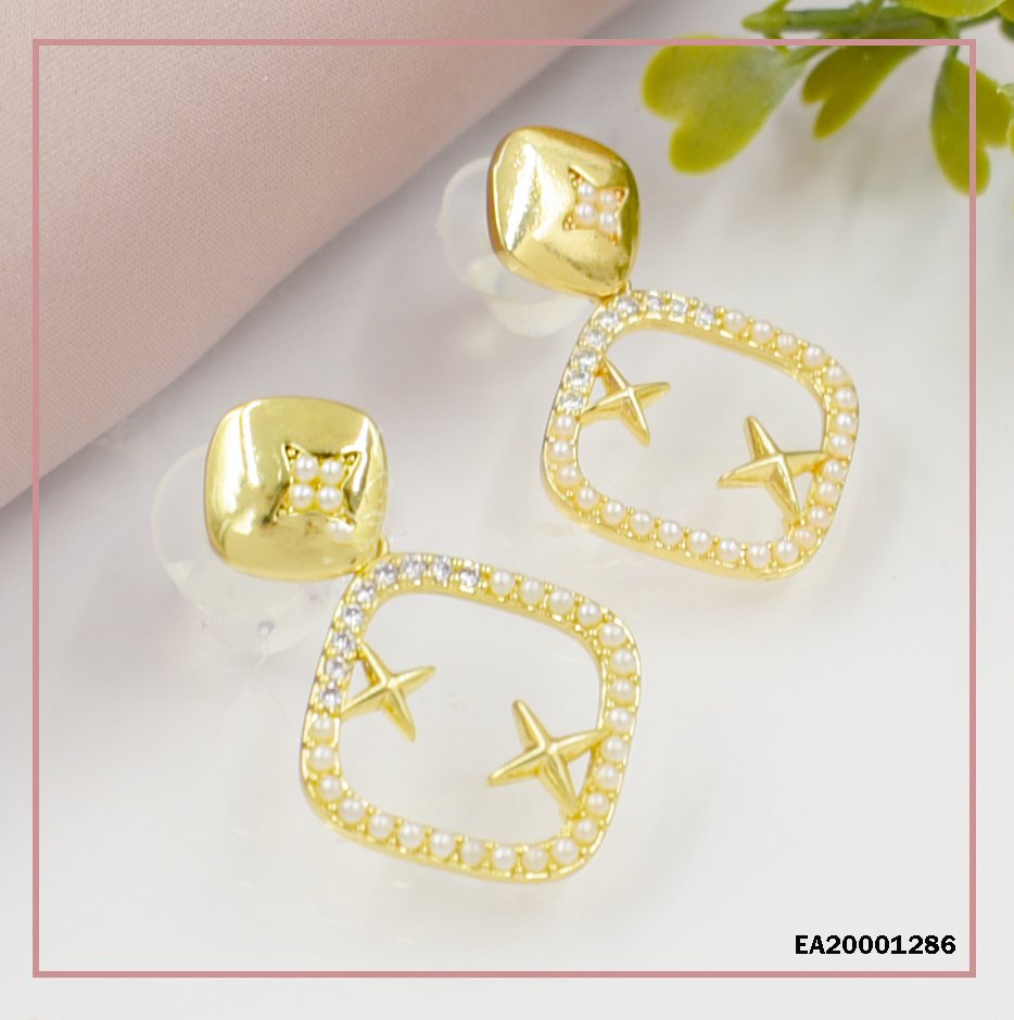 ARETES CROQUI ROMBOS ZIRCONIAS XX AL CENTRO