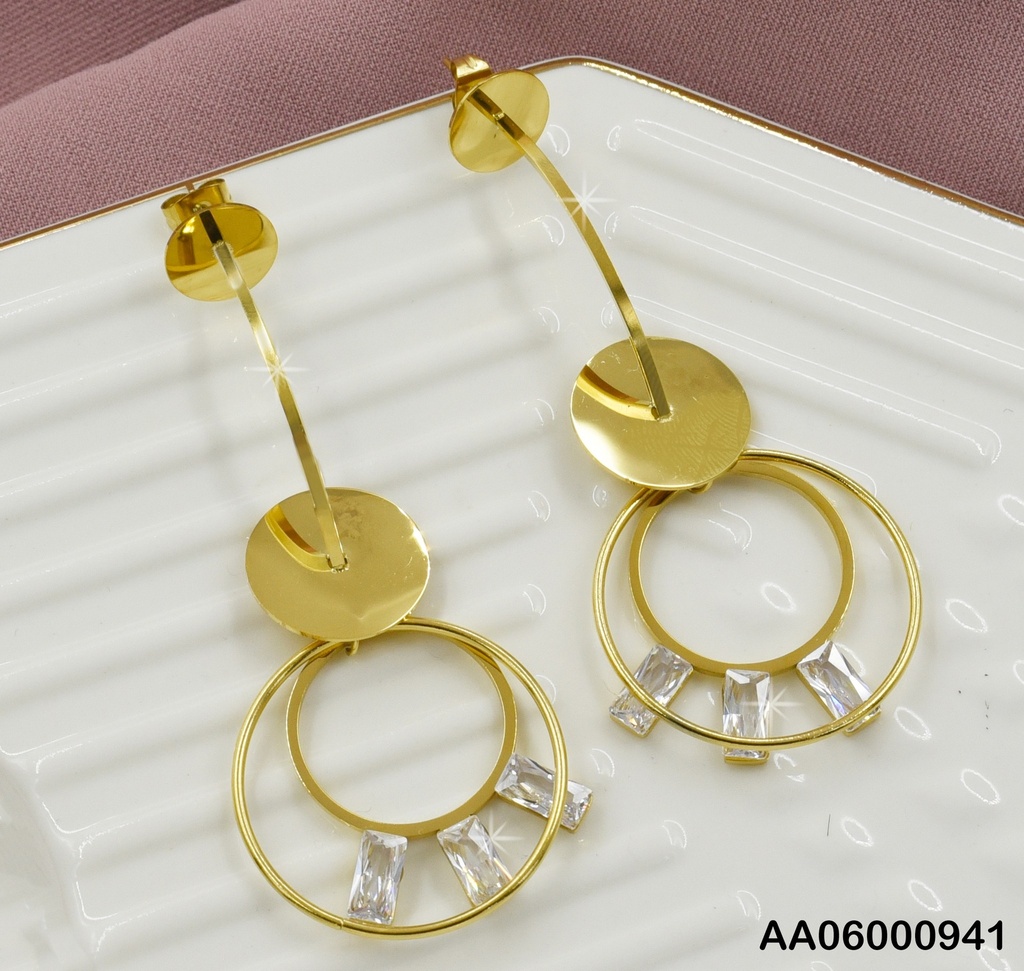 ARETES CURVO C/PLATILLO/CÍRCULOS