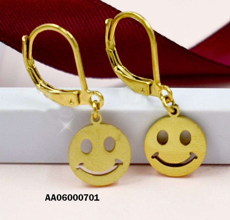 ARETES DE COLGAR CARITA SONRIENTE