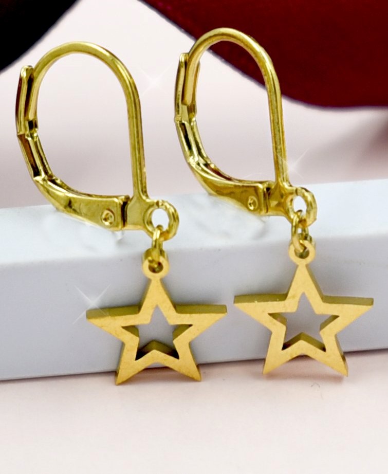 ARETES DE COLGAR CROQUI ESTRELLA