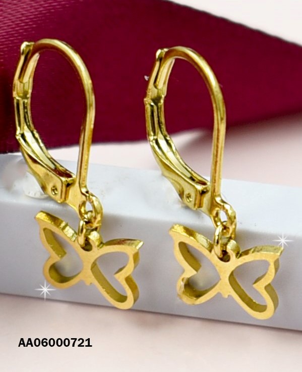 ARETES DE COLGAR CROQUI MARIPOSA