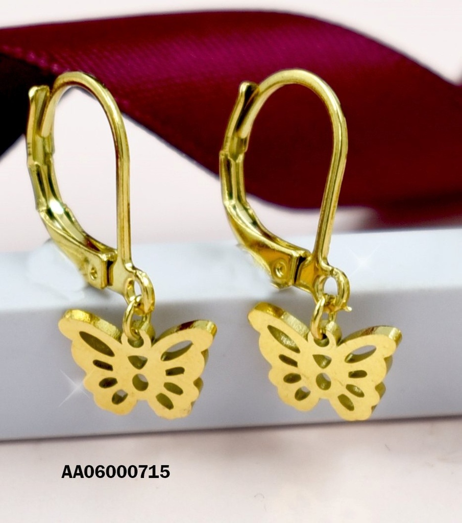 ARETES DE COLGAR ESTRUCTURA MARIPOSA