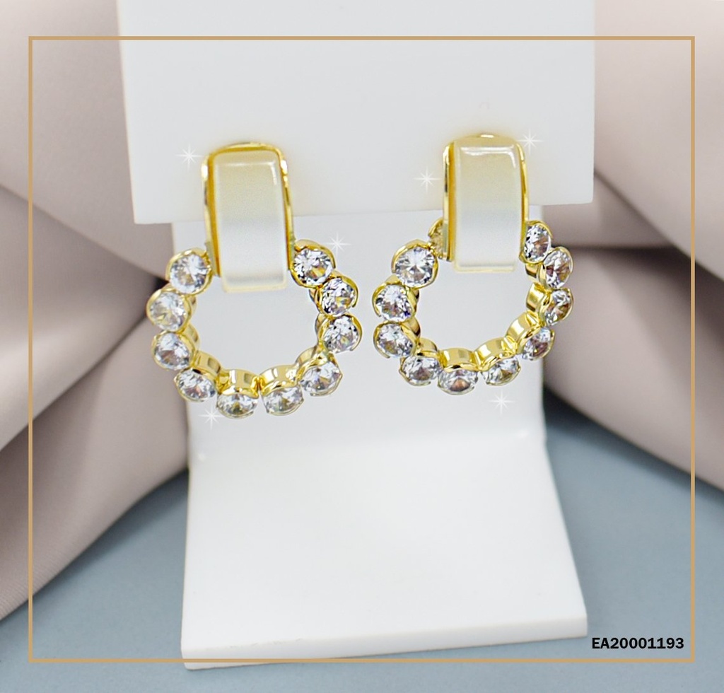 ARETES DE COLGAR GUIRNALDA DE ZIRCONIAS