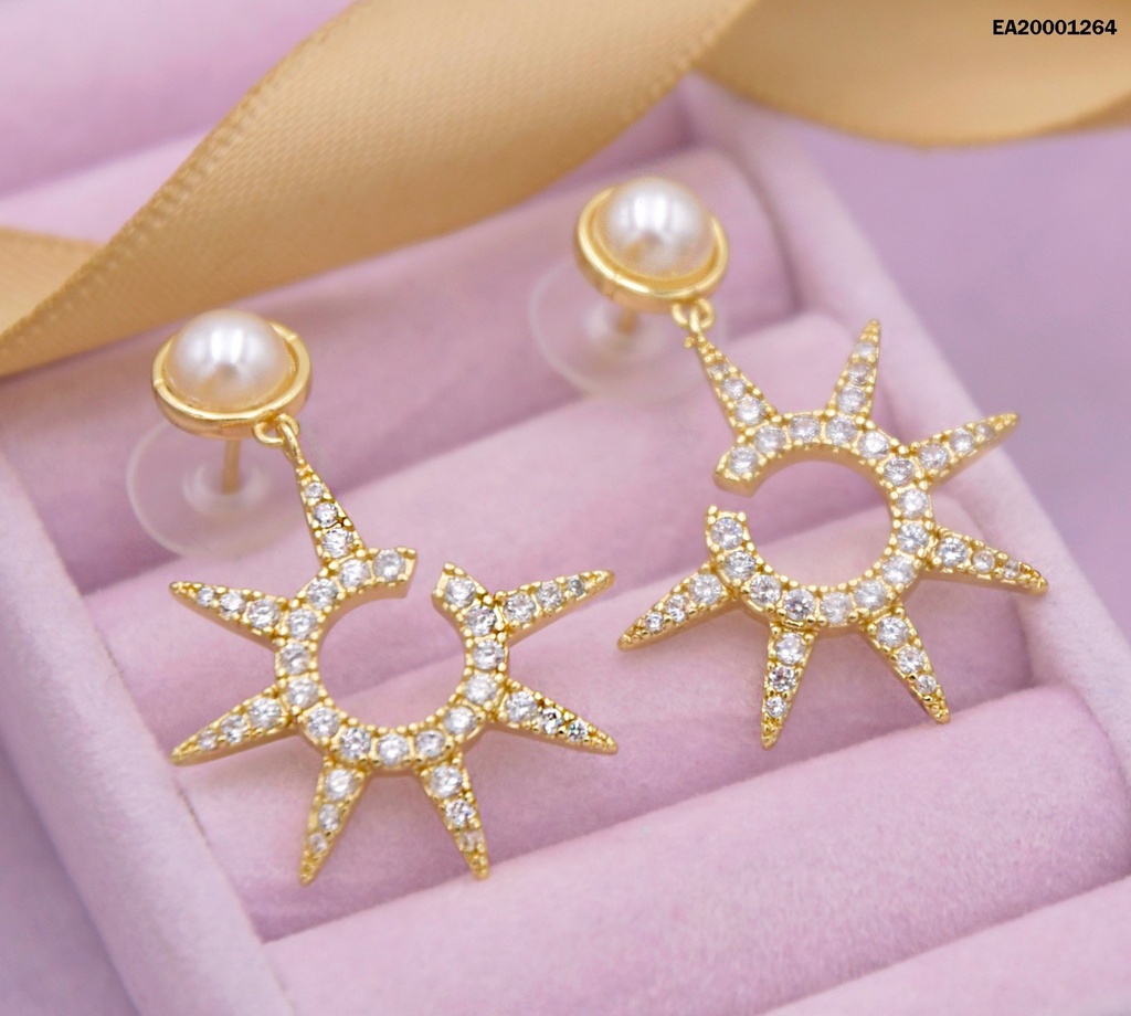 ARETES DE COLGAR SOL ZIRCONIAS