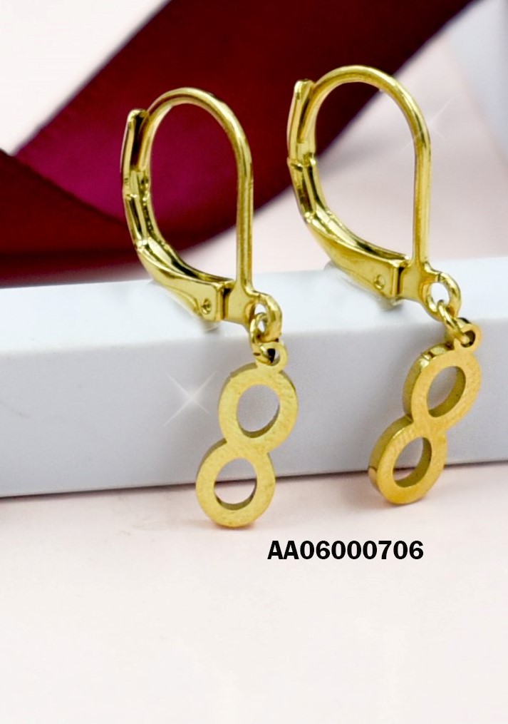 ARETES DE COLGAR SÍMBOLO INFINITO