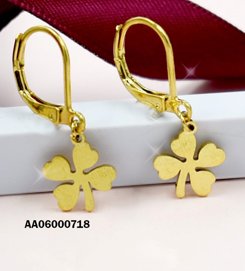 ARETES DE COLGAR TRÉBOL DE CUATRO HOJAS