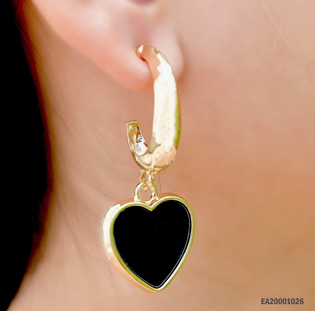 ARETES DE COLGAR ♥ NEGRO