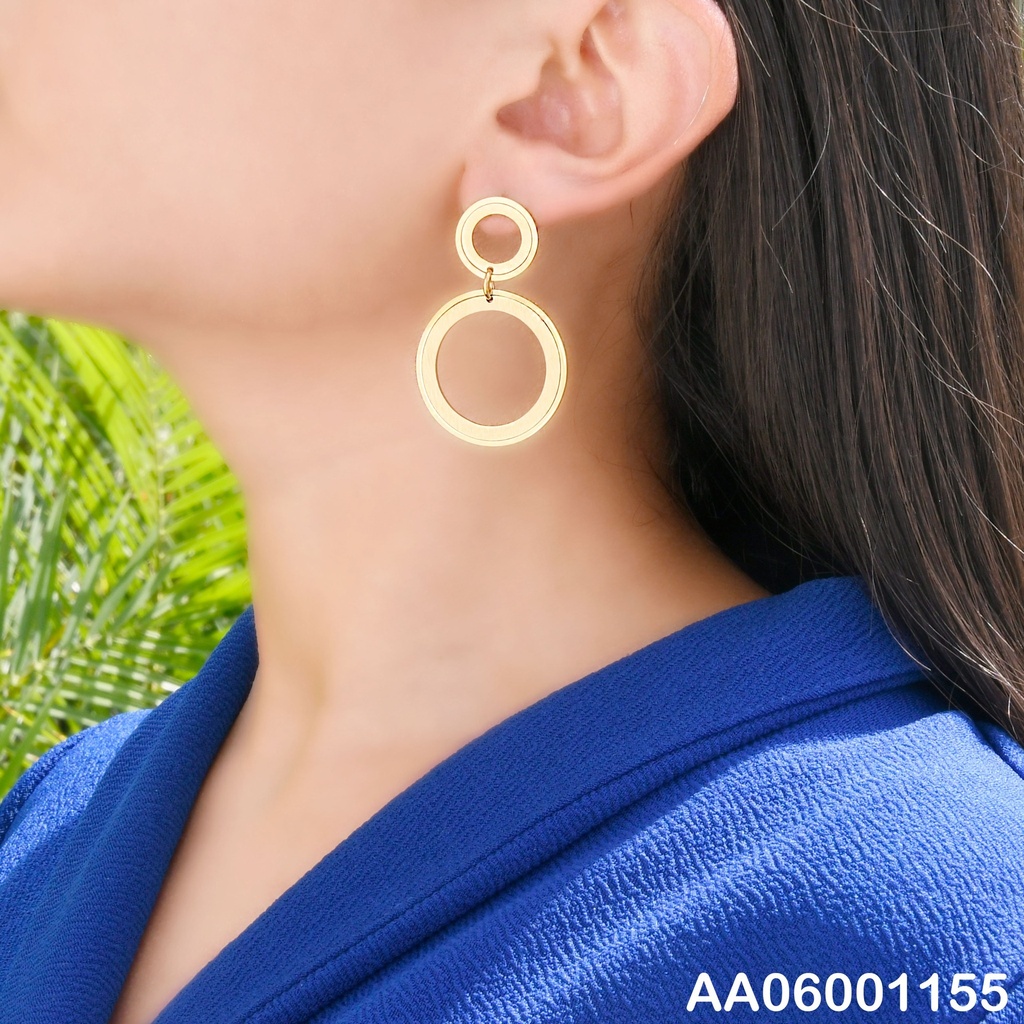 ARETES DOBLE CROQUI CÍRCULOS LISOS/CORRUGADO