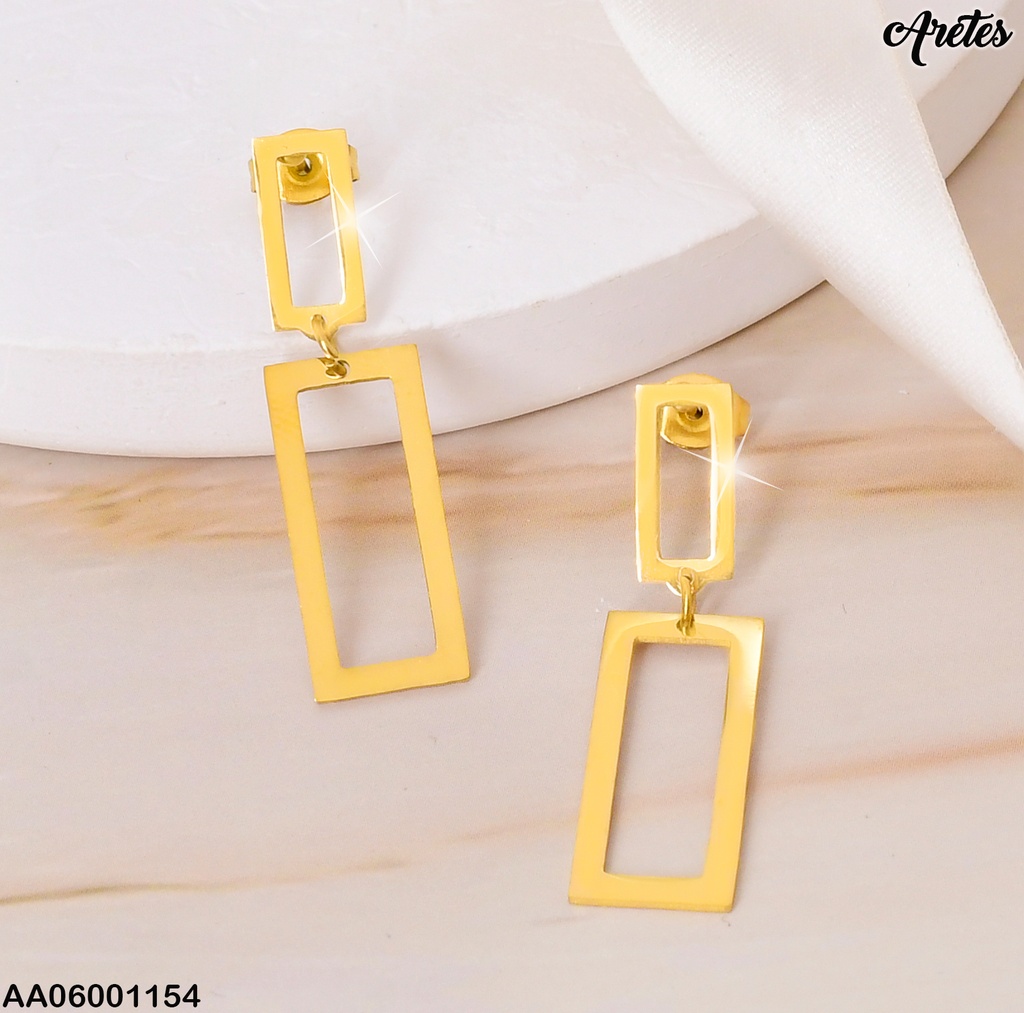 ARETES DOBLE CROQUI RECTÁNGULO VERT. LISOS 077155-W47