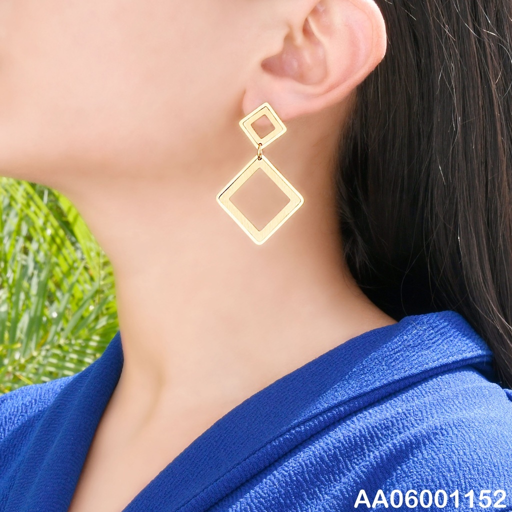 ARETES DOBLE CROQUI ROMBO LISOS/CORRUGADO