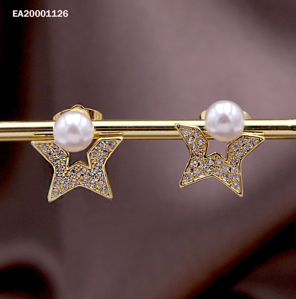 ARETES ESTRELLA INCOMPLETA C/PERLA