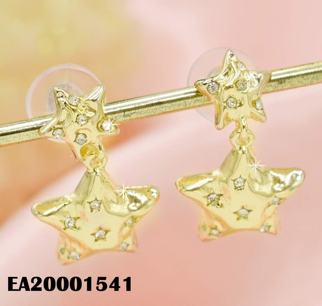 ARETES ESTRELLAS DORADAS ZIRCONIAS INCRUSTADAS (P.E.NOV2025)