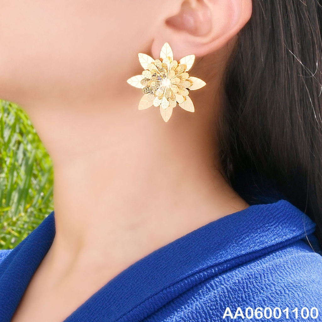 ARETES FLOR ABIERTA TRIPLE