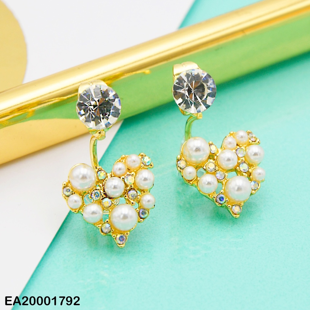 ARETES FORMA TELÉFONO ZIRCONIAS RD./CORAZÓN ZIRC-PERLITA