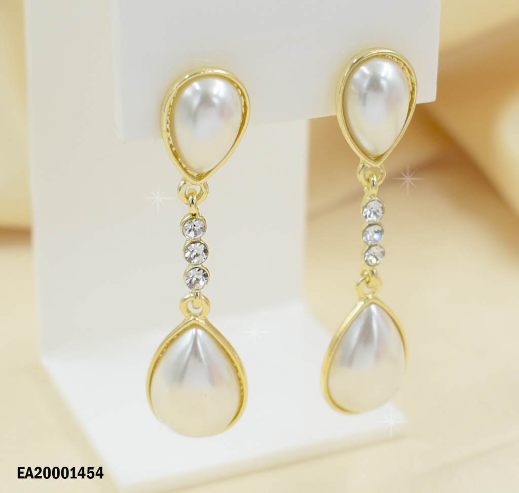 ARETES GOTA PERLAS/LÍNEA ZIRC/GOTA PERLAS