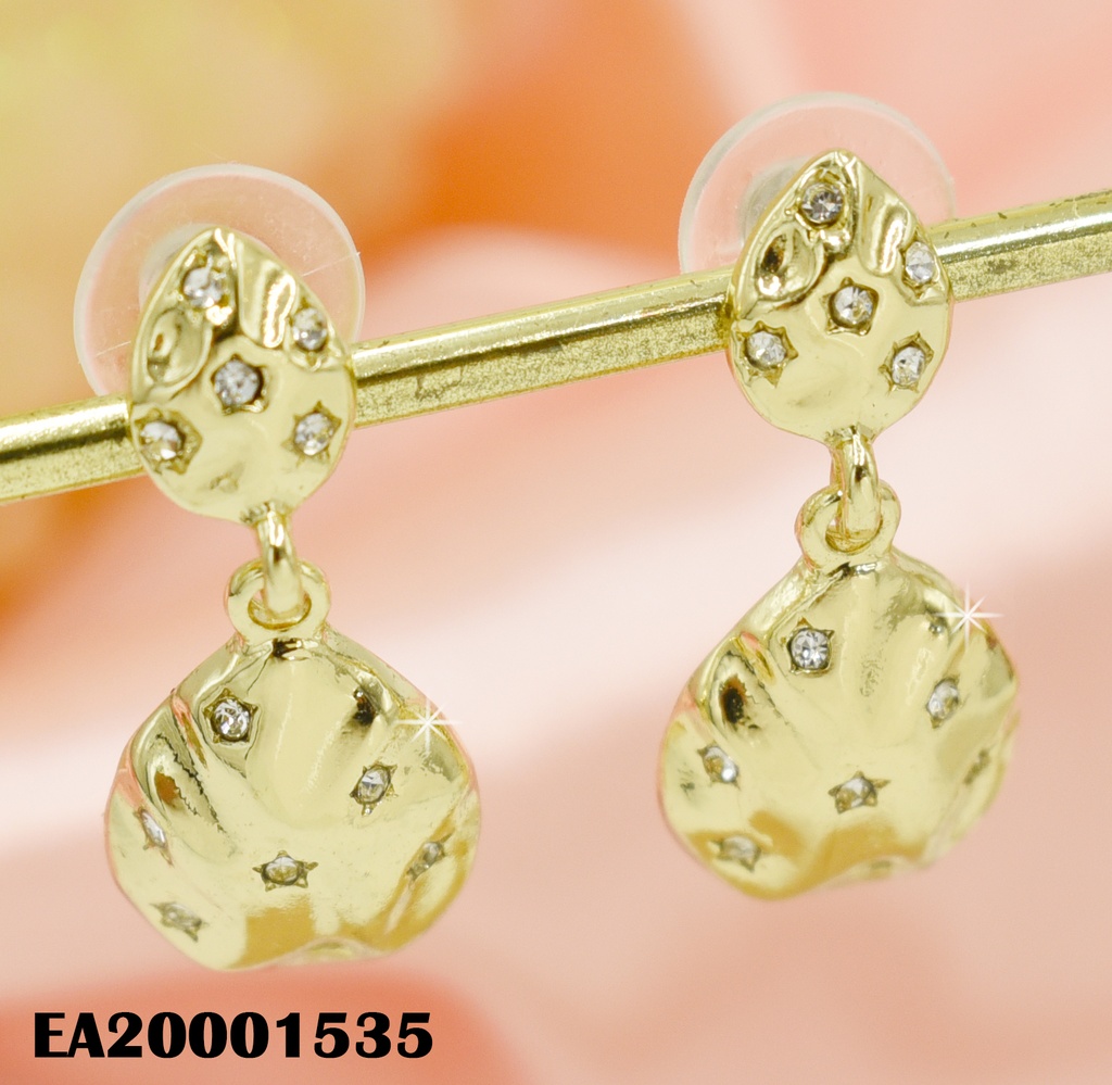 ARETES GOTAS MED. DORADAS ZIRCONIAS INCRUSTADAS (P.E.NOV2025)