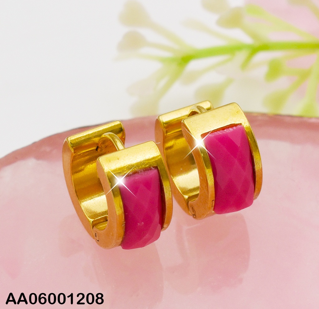 PAQ.6 ARETES HUGGIES TEXTURA ROMBO COL.SURTIDOS 9233-100