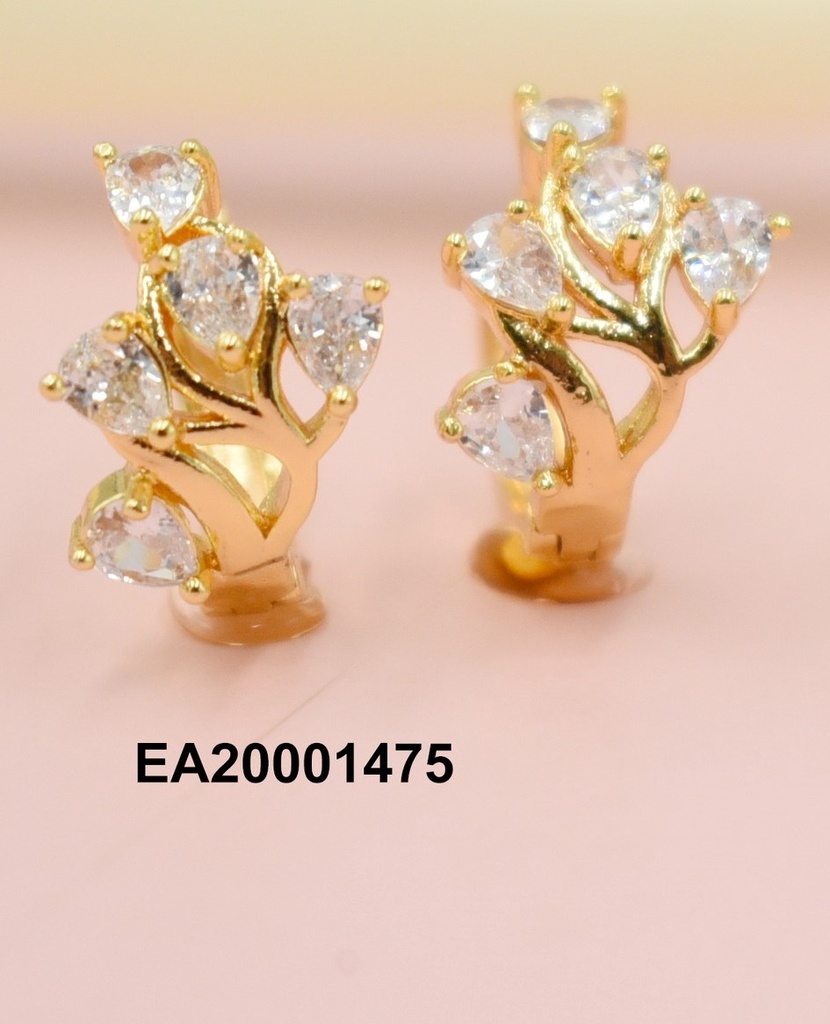 ARETES HUGGIES ÁRBOL FRUTAS ZIRCONIAS