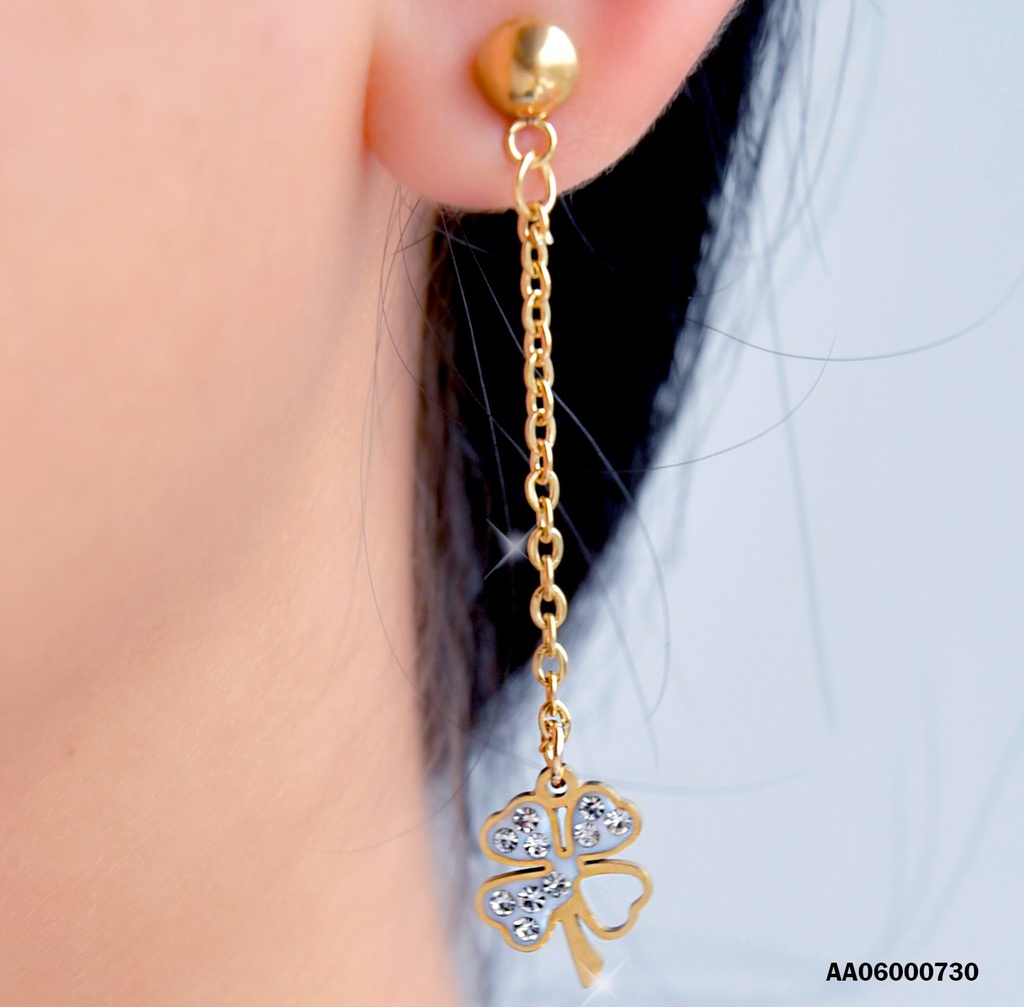 ARETES LARGOS TREBOL