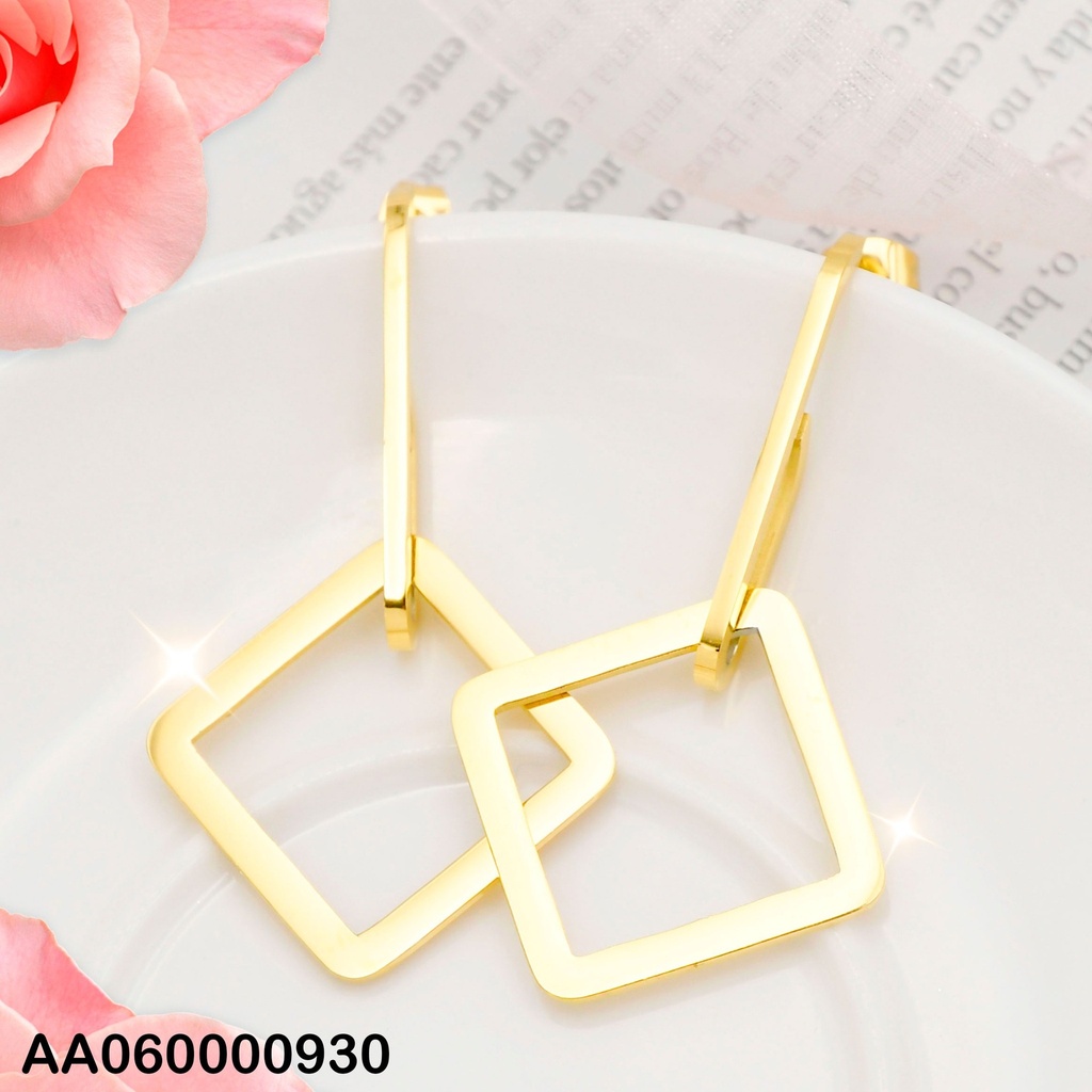 ARETES LÍNEA CON CROQUI ROMBO COLGANTE