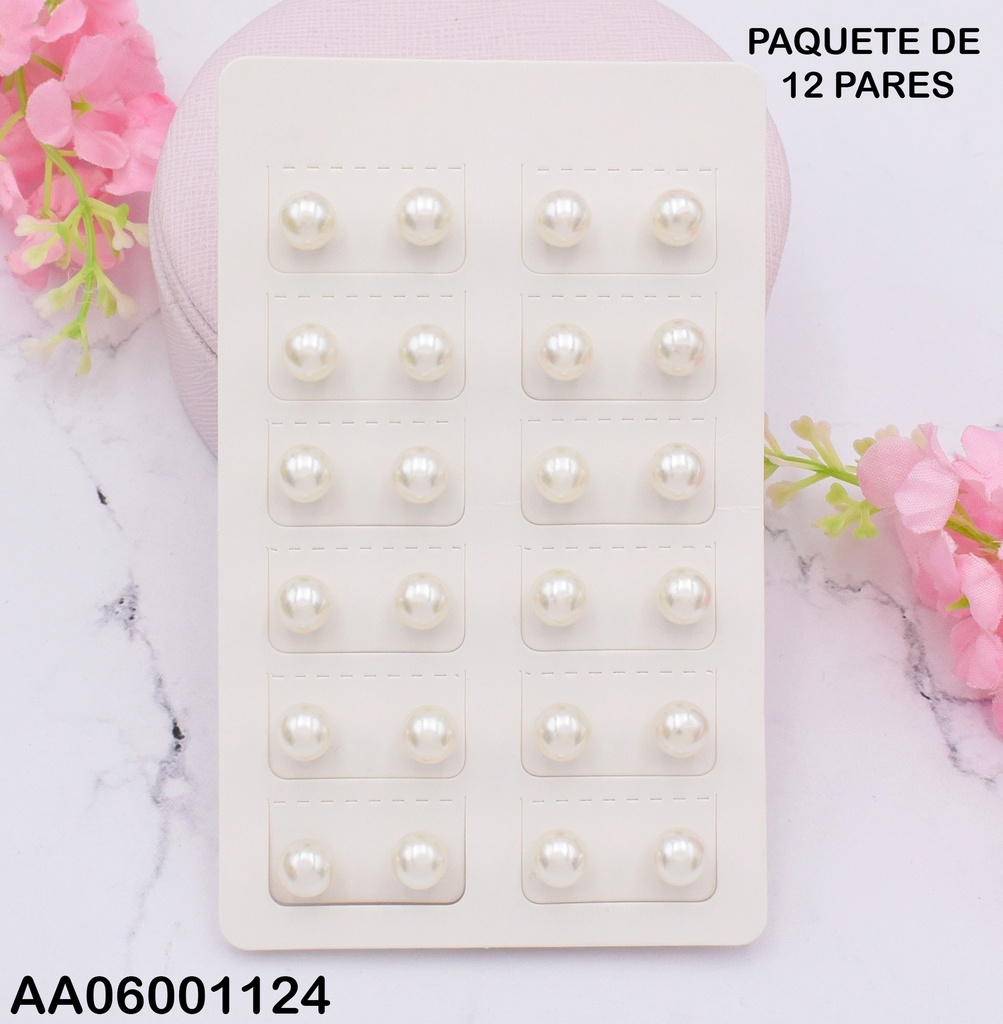 ARETES PERLA CREAM WHITE 8MM