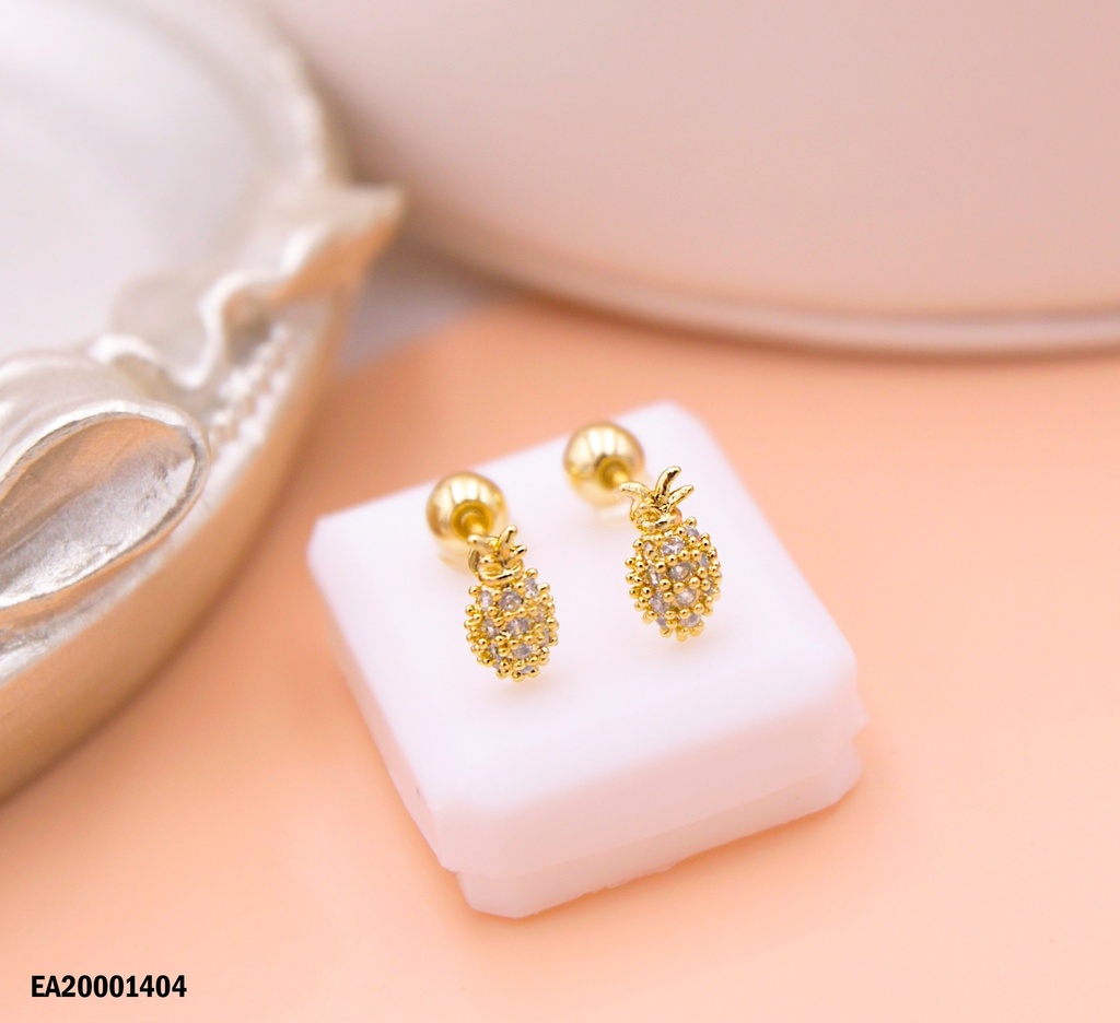 ARETES PEZ ZIRCONIAS TAPON SEGURIDAD